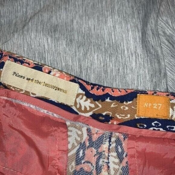 Pilcro and the Letterpress Anthropologie Paz Ikat Boho Drawstring Joggers Sz 27 - Picture 8 of 10